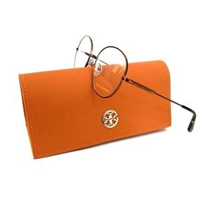 New TORY BURCH Frames Round Metal Glasses TB 1057 3141 51 18 140 Satin Bronze